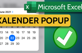 Kalender Popup in Excel einfügen